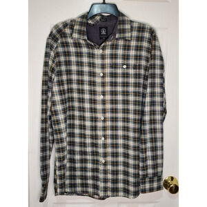 Volcom Men’s Plaid Flannel Shirt Size Medium – Classic Fit Long Sleeve Button-Up